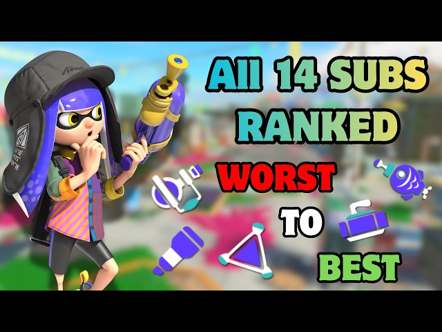 Ranking Every Splatoon 3 Sub Weapon