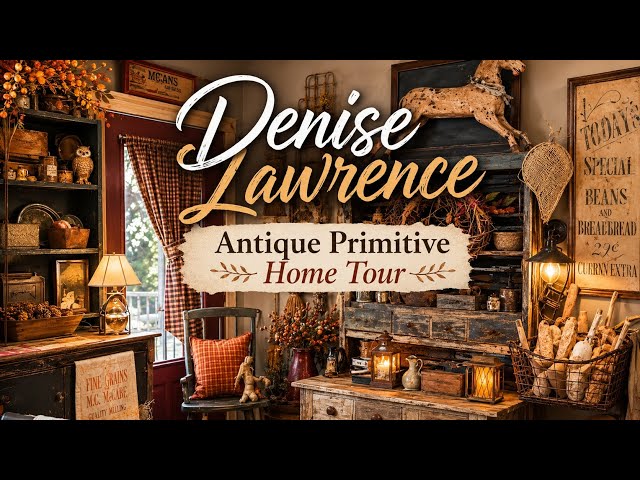 MUST WATCH! COUNTRY PRIMITIVE ANTIQUE VINTAGE DECOR ~ HOME TOUR FALL  ~ House Tours Primitives
