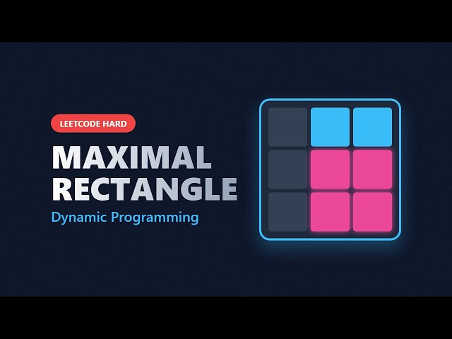 Maximal Rectangle - LeetCode Hard Problem Explained Visually