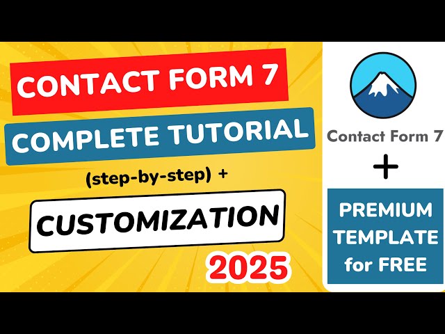 Contact Form 7 WordPress Tutorial | How to Setup Contact Form 7 in WordPress (With Free Template)