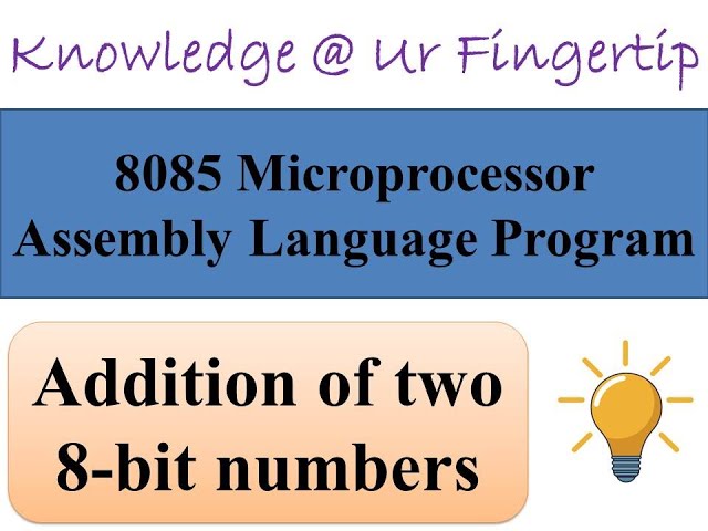 8 bit addition assembly language program for 8085 MP
