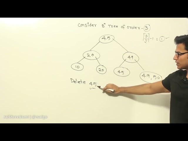 40 Example 2 on bTree Deletion