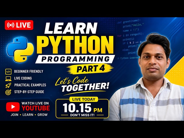Python Basics Part 4: Live Tutorial for Absolute Beginners