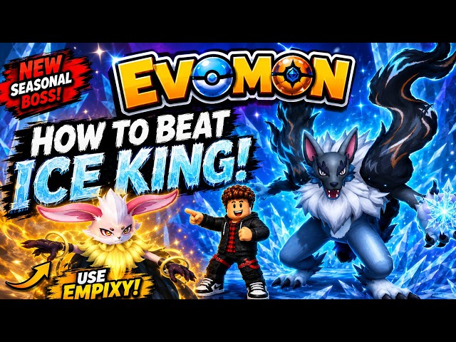How to Beat the ICE KING SNAEROLF EASY! Best Evomon & Strategy | Evomon - Roblox