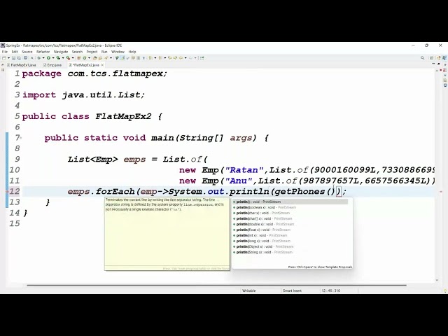 COREJAVA || JAVA-8 FEATURES || Session=16 || flatMap() method Object data || BY MR.RATAN||7330886699