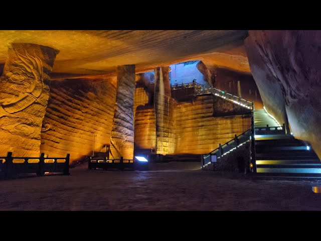 Longyou Caves, China! Two Hour Close-Up Walkthrough Video Of Ancient Human-Made Caves - Gimbal, 1080