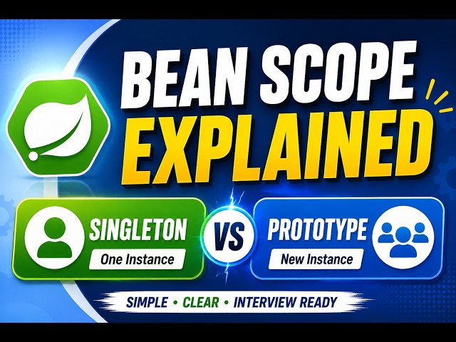 Spring Bean Scope Explained | Singleton vs Prototype | Spring Boot Tutorial