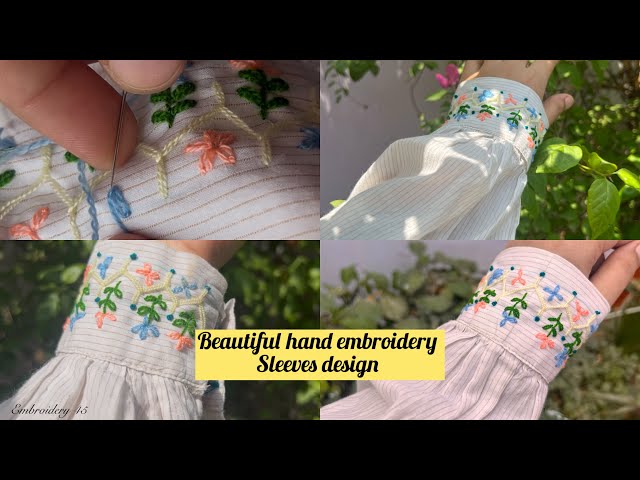 Diy beautiful hand embroidery sleeves Design 2025|creative patterns to try