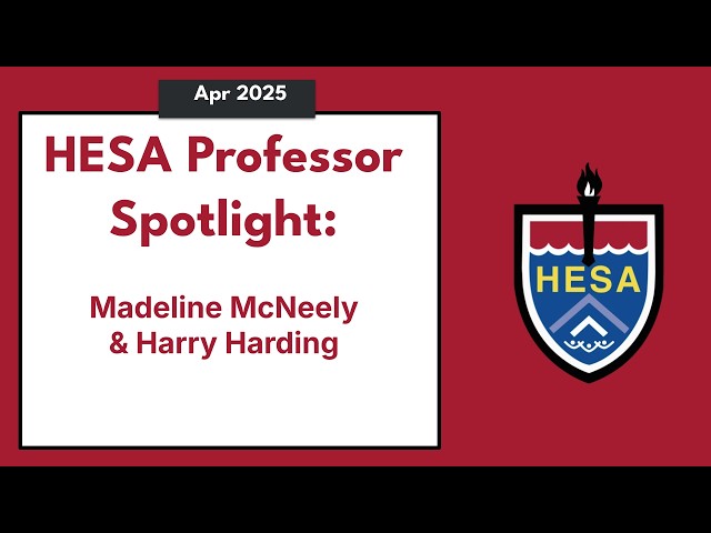 Professor Spotlight - Madeline McNeely & Harry Harding
