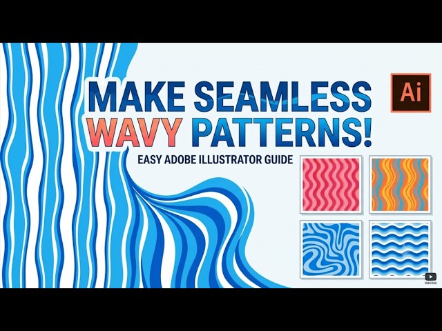 Wavy Line Seamless Pattern | Adobe Illustrator Fashion Design