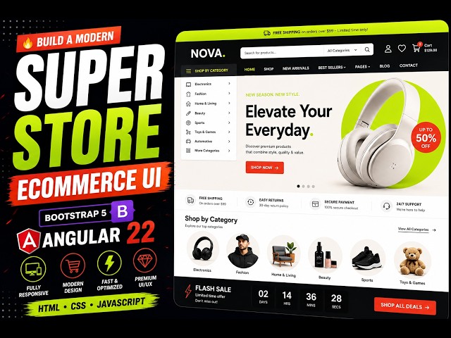 Modern Super Store Ecommerce Website with Angular 22 | Bootstrap 5
