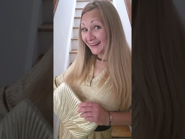 Let's thrift a vintage gold dress & refashion it into a disco wrap top!