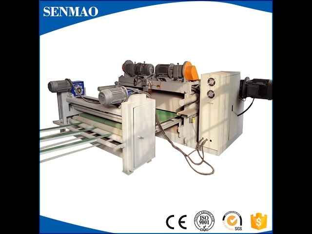 SENMAO/ veneer rotary cutting lathe with veneer clipper machine