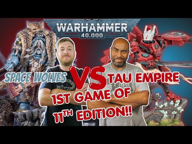 Space Wolves vs Tau. Warhammer 40K. 11th Edition. 2000pts battle report.