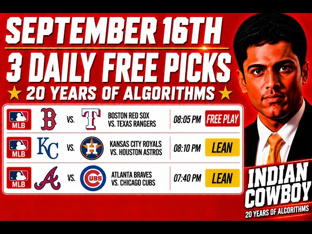 Wednesday MLB Picks, Predictions Best Bets, Baseball Picks, Indian Cowboy Picks September 16th, 2026