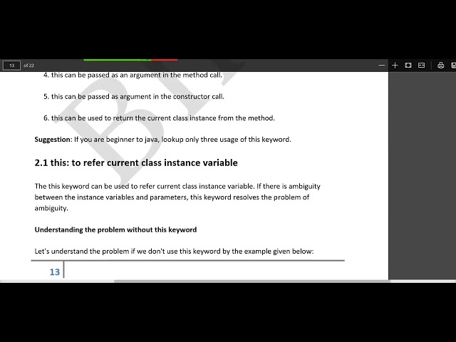 OOP Wk 08 9  use of this to call methods