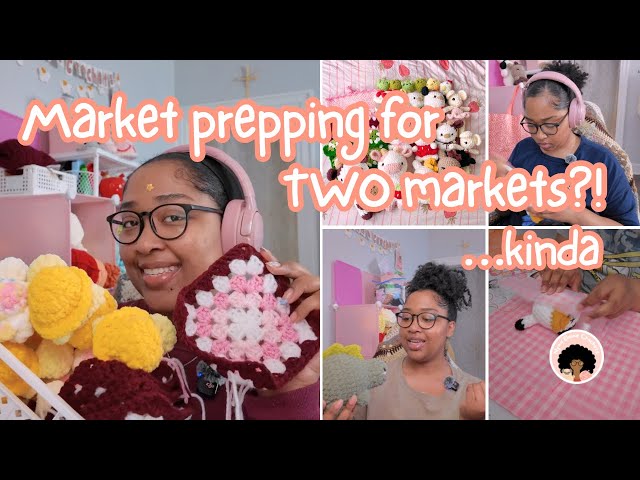 Let’s market prep for TWO markets!… kinda? | Crochet market prep vlog| Studio Vlog