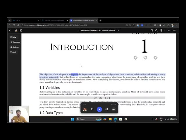 Revising Chapters 1–7 of Data Structures and Algorithms by Narasimha Karumanchi | 05/07/2026