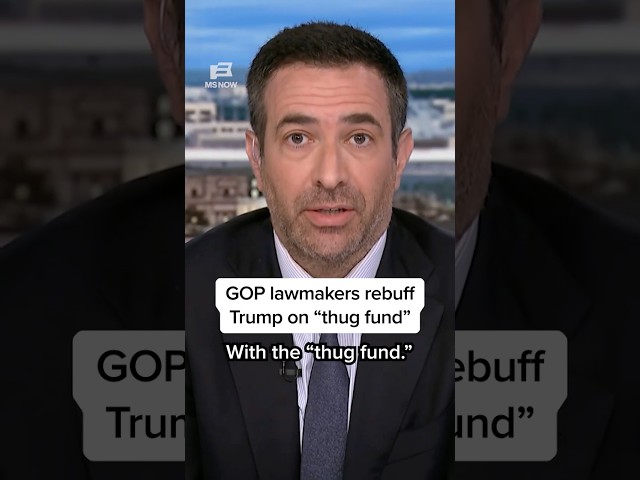 GOP lawmakers rebuff Trump on 'thug fund'