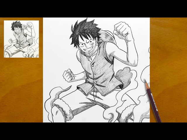 How to Draw Monkey D. Luffy Like a Pro 🔥 | Full Pencil Sketch Guide