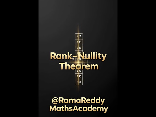 Rank–Nullity Theorem in 8 Seconds 🔥