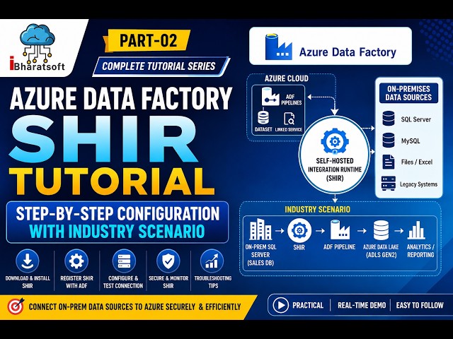 42. Azure Data Factory SHIR Tutorial | Step-by-Step Configuration with Industry Scenario Part-02