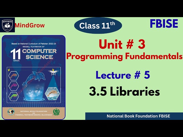 Unit 3 Programming Fundamentals| 3.5 Libraries | Computer Science Class 11 FBISE | NBF