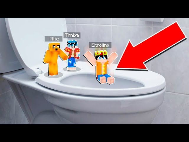 ¡ENTRAMOS DENTRO DE UN INODORO EN MINECRAFT! 💩🚽 !LOS COMPAS SE HACEN ENANOS!