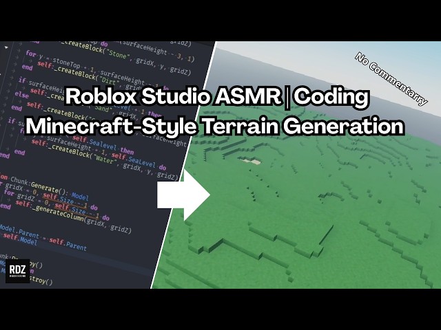 Roblox Studio ASMR | Coding a Minecraft-Style Terrain Generation