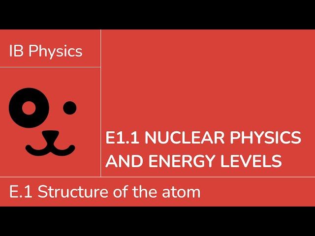 E1.1 Nuclear physics and energy levels [IB Physics SL/HL]