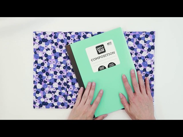 How to sew a Composition Book Cover with POCKETS Detailed Instructions by learncreatesew