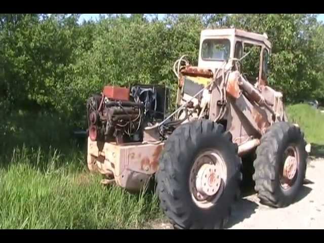#1021 How i put a chev 305 V8 motor in my loader [Davidsfarm]