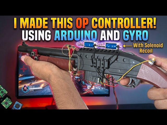 Gun Game Controller with Recoil using Arduino and Gyro | DIY Gun Controller for PUBG, Counter strike