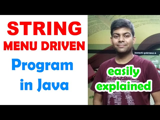 String Menu Driven Program in Java | ICSE ISC Computer Science