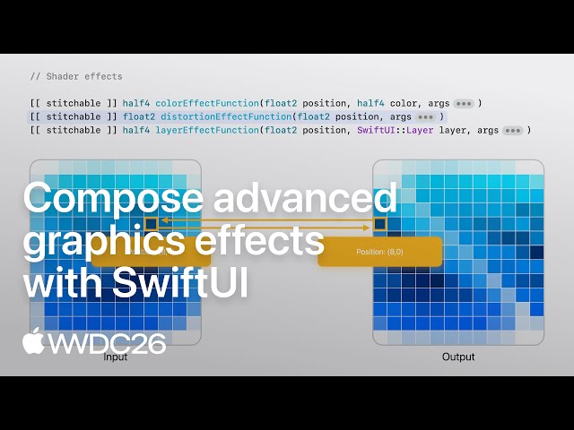 WWDC26: Compose advanced graphics effects with SwiftUI | Apple