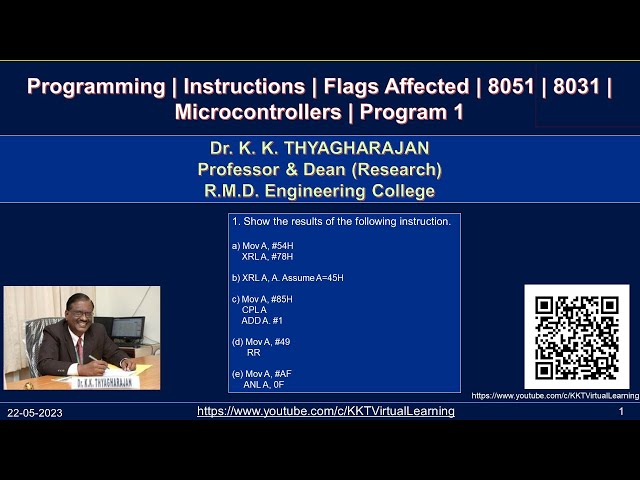 8051 Programming | Instructions | 8031 | Microcontrollers | Program 1