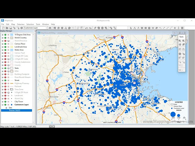 Maptitude 2021: Excel Mapping Software