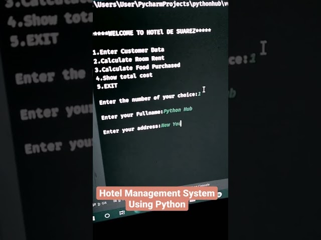 Hotel management system - python cbse class 12th IP/IT/FIT project with source code - coders voice