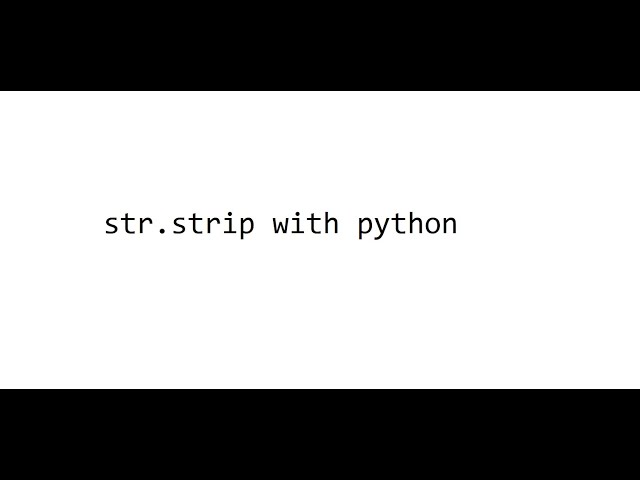 str.strip with python