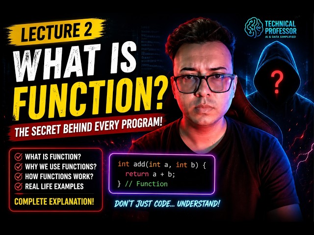 WHAT IS A FUNCTION in C++?  | Functions Explained with Real Examples | C++ Lecture 2