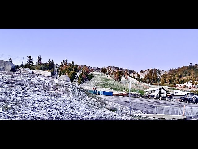 Big Bear SNOW STICKING transformed town. Just Incredible. So pretty and peaceful. 5:25 AM 5/22/2021.