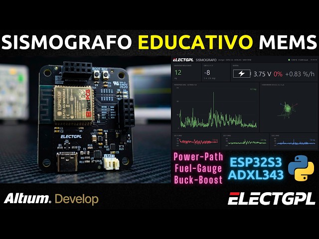 Educational Seismograph with ESP32 and MEMS | Python Dashboard | Altium Developer Sponsor