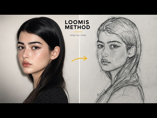 Learn REALISTIC PORTRAIT DRAWING Step by Step | LOOMIS METHOD!!