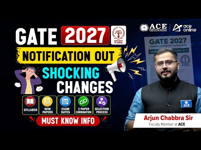 GATE 2027 Notification Out | Shocking Changes You Must Know | ACE Online