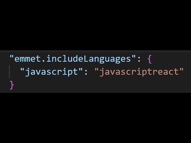 javascriptreact emmet