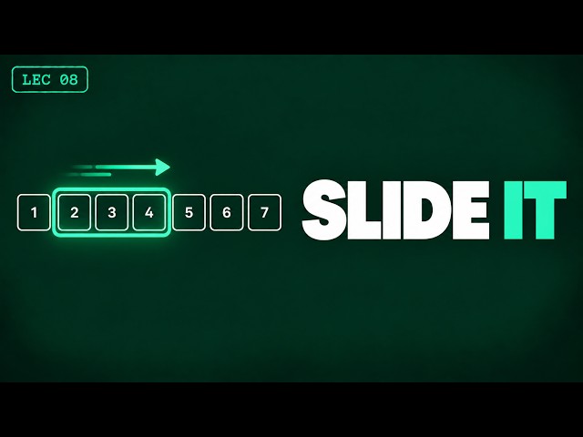 What is the Sliding Window Technique? | Lec 8