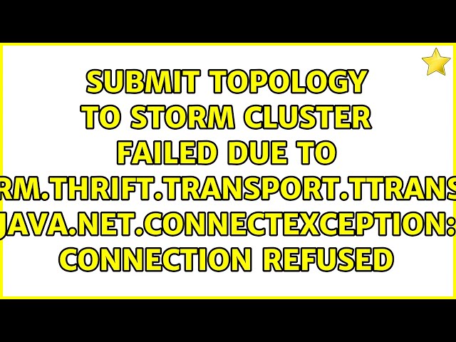 java.net.ConnectException: Connection refused