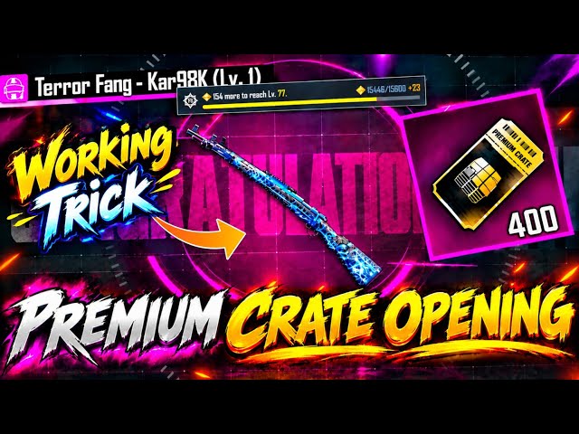 Premium Crate Opening For Kar98 Upgradable Gun | How To Get Premium Crate BGMI