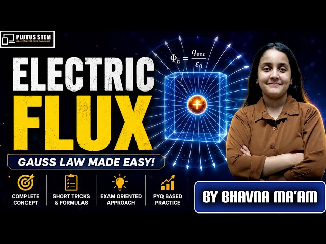 Electric Flux Explained in Simple Way | Full Concept by Bhawna Ma’am | Plutus STEM