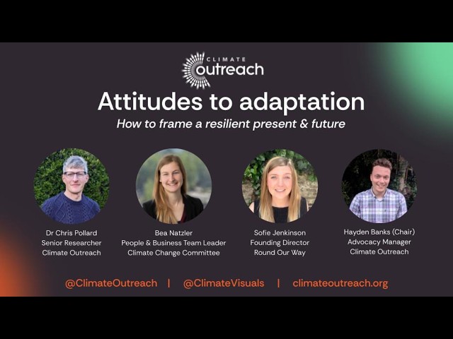 Attitudes on adaptation: How to frame a resilient present & future I Webinar